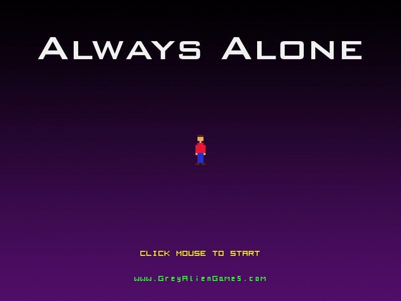 Always Alone (Browser) screenshot: Title screen