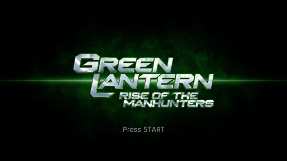 Green Lantern: Rise of the Manhunters (Xbox 360) screenshot: Start screen
