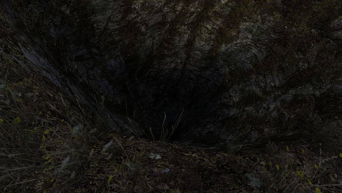 Dear Esther (Windows) screenshot: Looking down inside a giant shaft