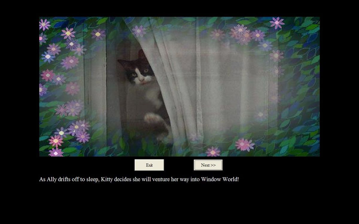 Ally's Adventure: Through The Glass (Windows) screenshot: There goes Kitty!
