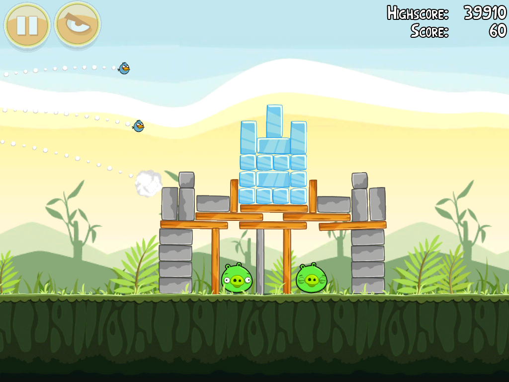 Screenshot of Angry Birds (iPad, 2009) - MobyGames