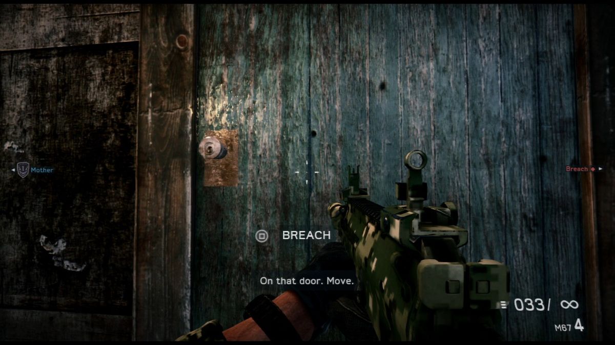 Medal of Honor: Warfighter (PlayStation 3) screenshot: Some doors need to be breached.