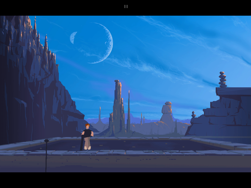 Another World: 20th Anniversary Edition (iPad) screenshot: Be careful!