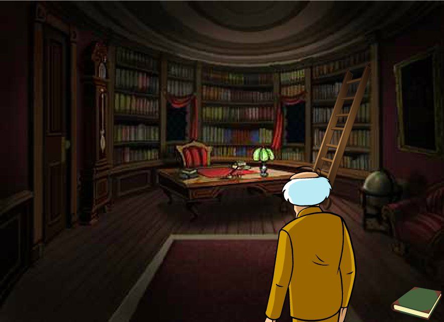 Arcane: Online Mystery Serial - The Miller Estate Episode 3 (Browser) screenshot: Dr.MacDermoth in the study