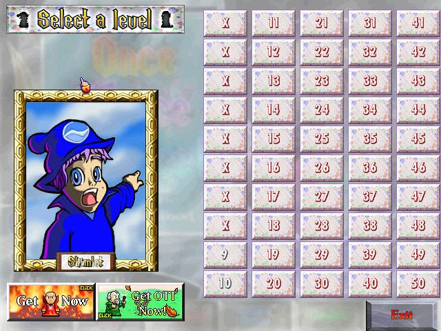 Once Twice Thrice! (Windows) screenshot: Select a level. As you can see, I've played through the first eight.