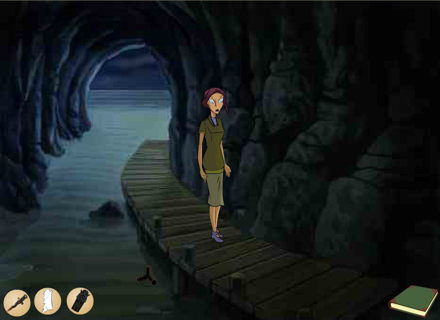 Arcane: Online Mystery Serial - The Miller Estate Episode 4 (Browser) screenshot: Inside the cave