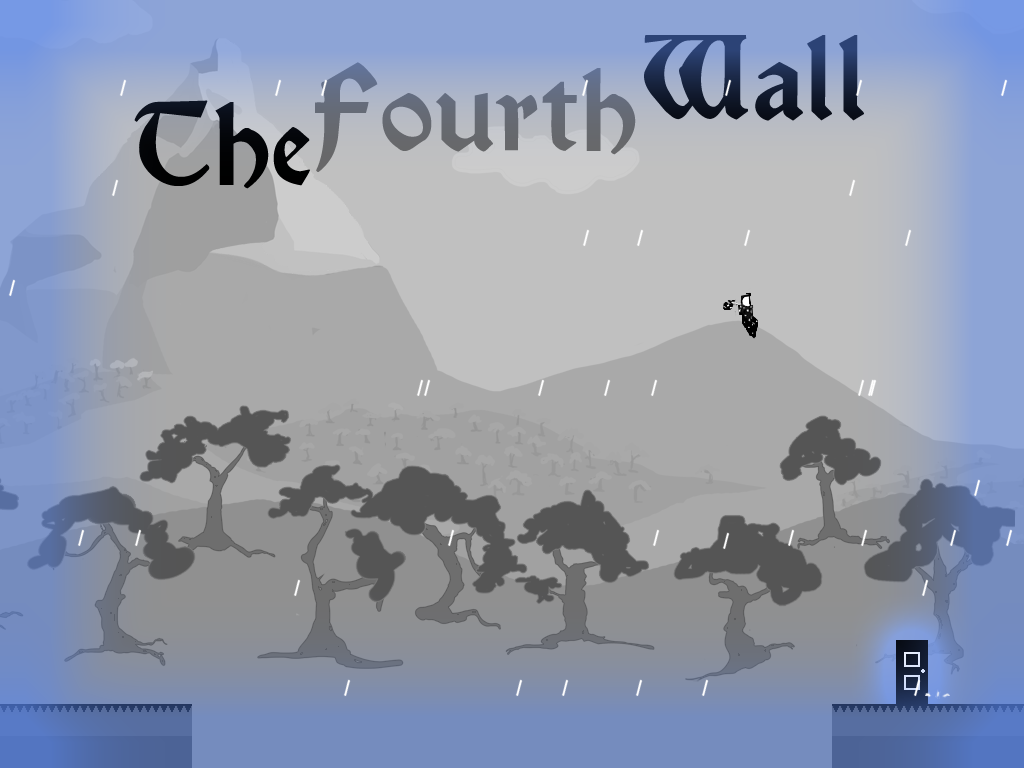 The Fourth Wall (Windows) screenshot: The title screen where the gameplay mechanic is first introduced.