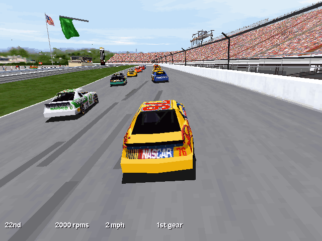 NASCAR Racing: 1999 Edition (Windows) screenshot: The car design has also changed from NASCAR Racing 2, but otherwise the game is almost identical