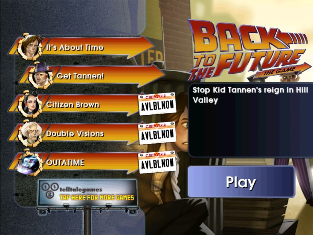 Screenshot of Back to the Future: The Game - Episode 2: Get Tannen! (iPad,  2011) - MobyGames