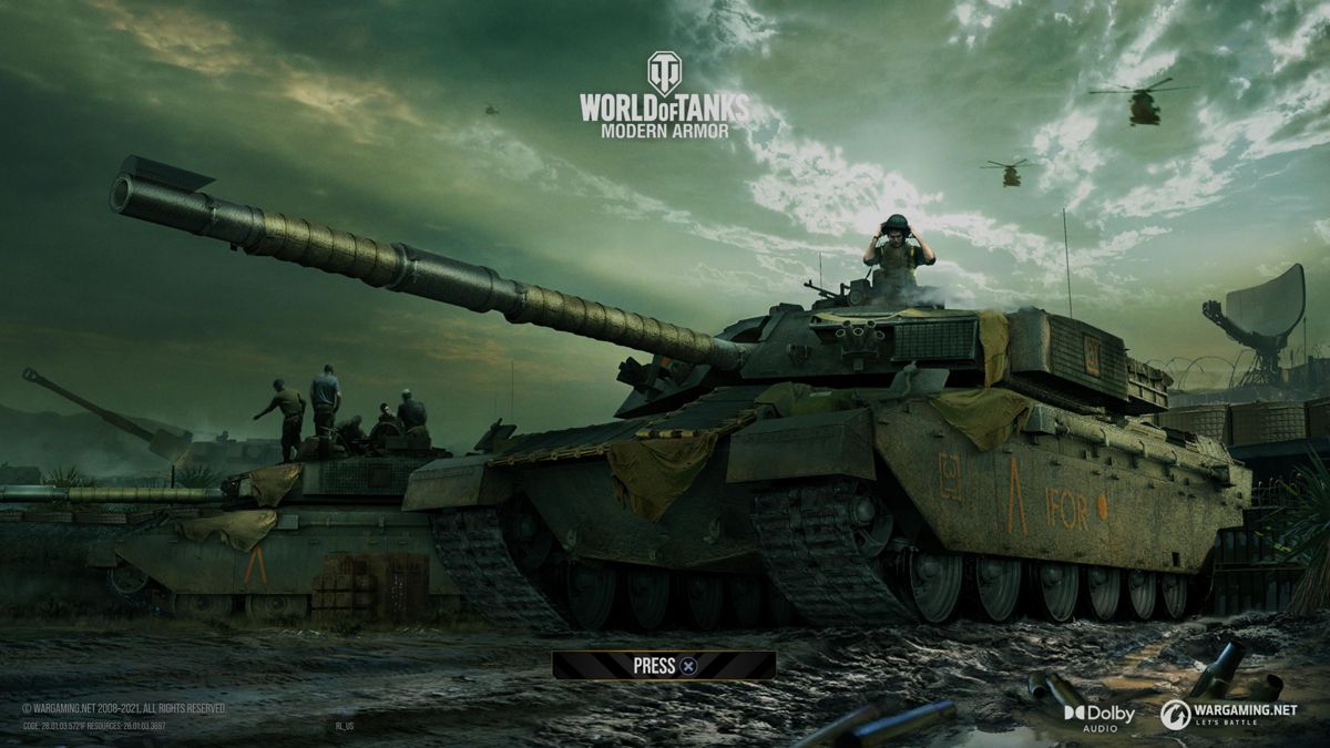 World of Tanks (PlayStation 5) screenshot: Version 1.002.000: Title screen