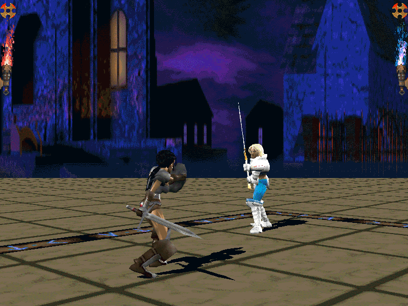 Iron & Blood: Warriors of Ravenloft (DOS) screenshot: Another arena, this time using the maximum resolution, 800x600.