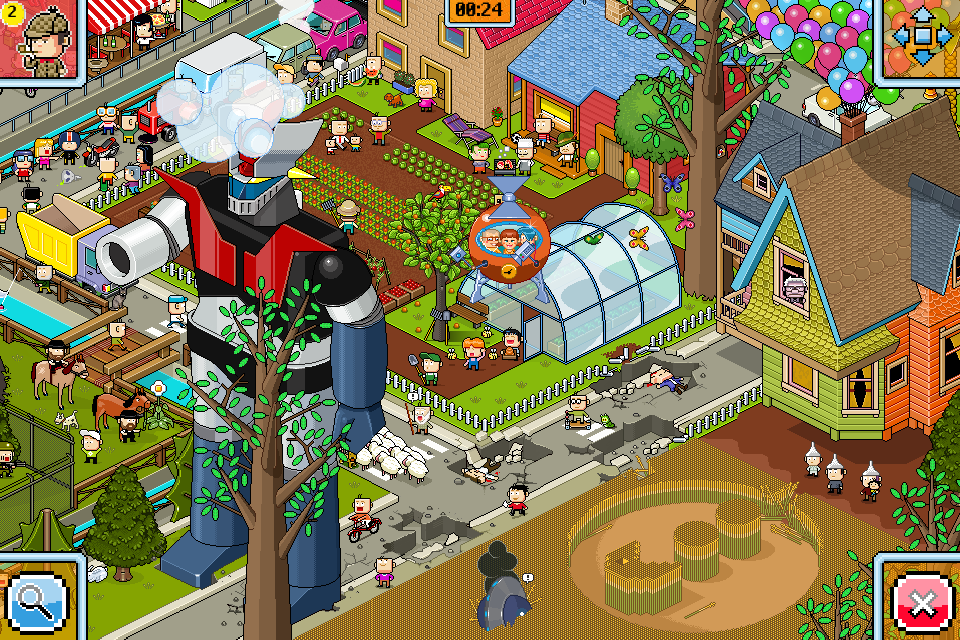 Time Geeks: Find All! (iPhone) screenshot: Can you spot the pop culture references?