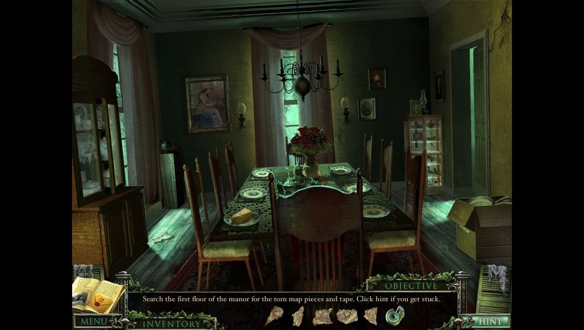Mystery Case Files: 13th Skull (Collector's Edition) (Macintosh) screenshot: Dining Room
