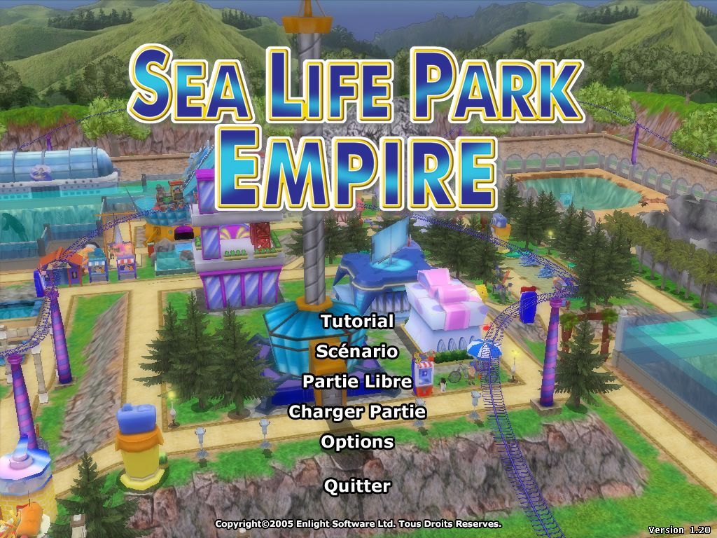 Marine Park Empire (Windows) screenshot: Menu