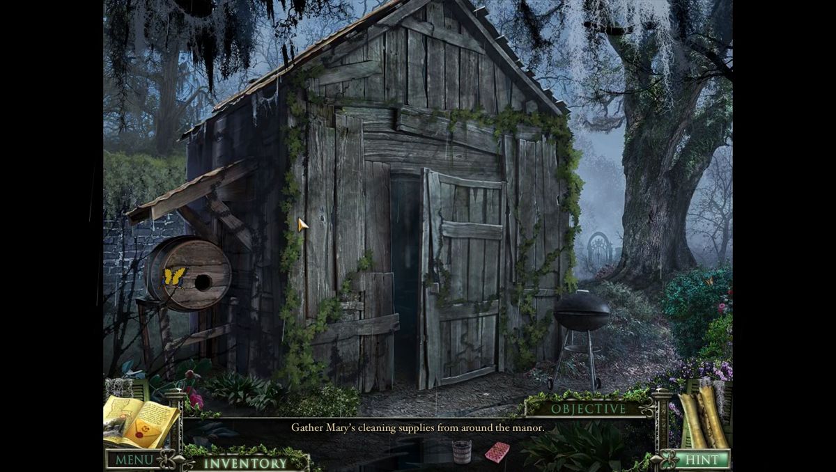 Mystery Case Files: 13th Skull (Collector's Edition) (Macintosh) screenshot: Shed behind main house