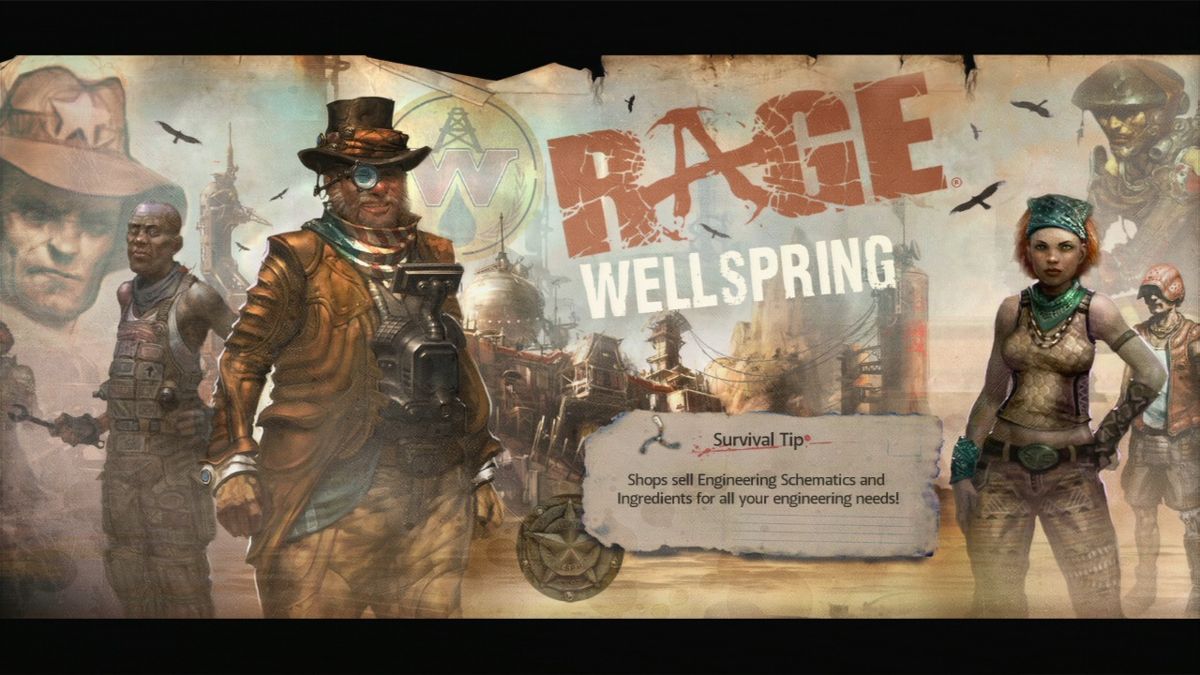 Rage (PlayStation 3) screenshot: Each location in the game has its own loading screen.