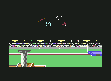 Summer Games II (Commodore 64) screenshot: Closing Ceremonies (Fireworks)