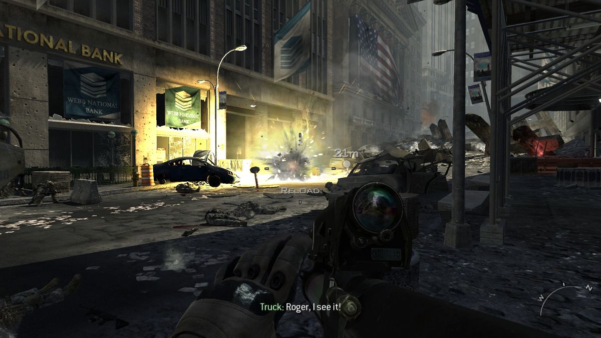 Call of Duty: MW3 (Windows) screenshot: Doing massive damage with the new XM25 grenade launcher