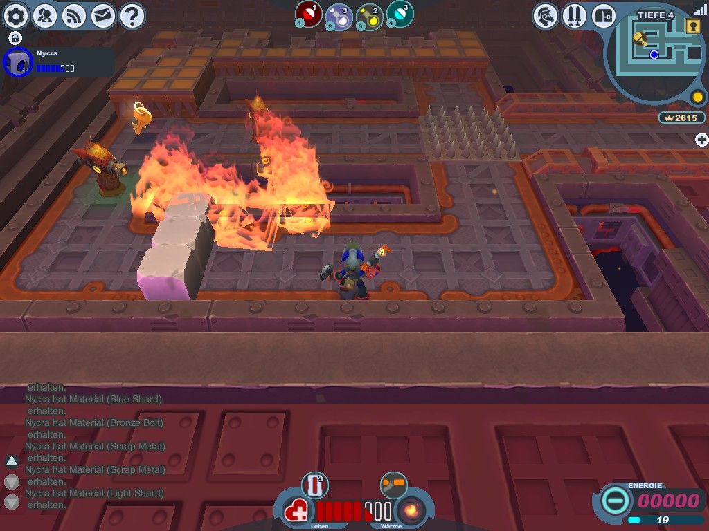 Spiral Knights (Windows) screenshot: Watch out: A flamethrower.