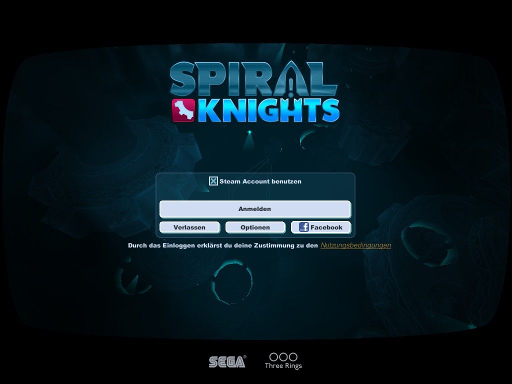 Spiral Knights (Windows) screenshot: Main Menu