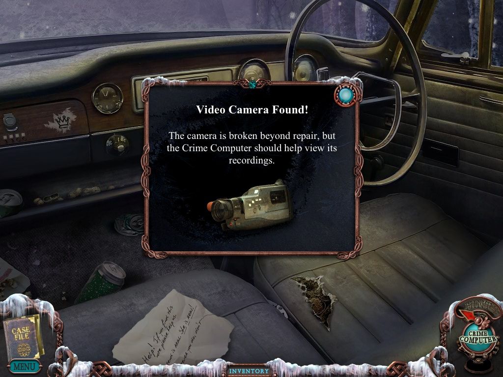 Mystery Case Files: Dire Grove (Collector's Edition) (iPad) screenshot: Found a Video Camera