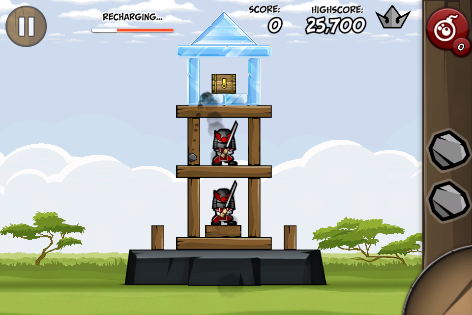 Screenshot of Siege Hero (iPhone, 2011) MobyGames