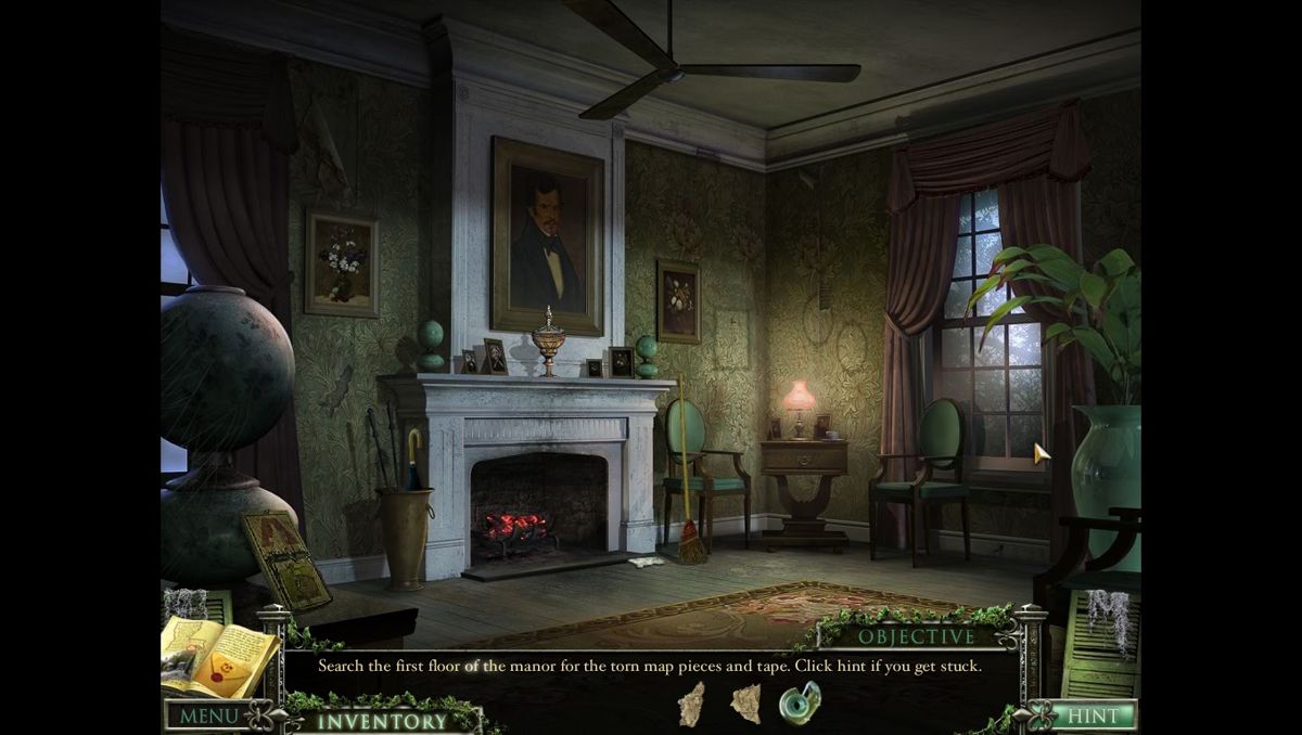 Mystery Case Files: 13th Skull (Collector's Edition) (Macintosh) screenshot: Sitting Room