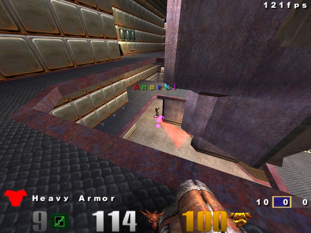 Quake III: Arena (Windows) screenshot: Also it looks otherwise, I did hit Anarki here.