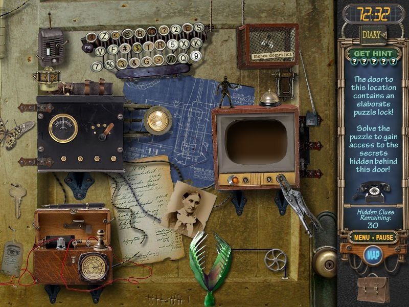 Mystery Case Files: Ravenhearst (Macintosh) screenshot: Another lock puzzle for the Surveillance Room