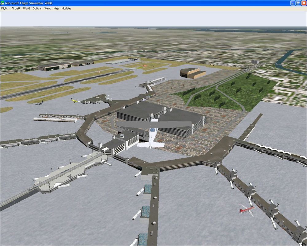 Airport 2000: Volume 2 (Windows) screenshot: The enhanced Miami International airport