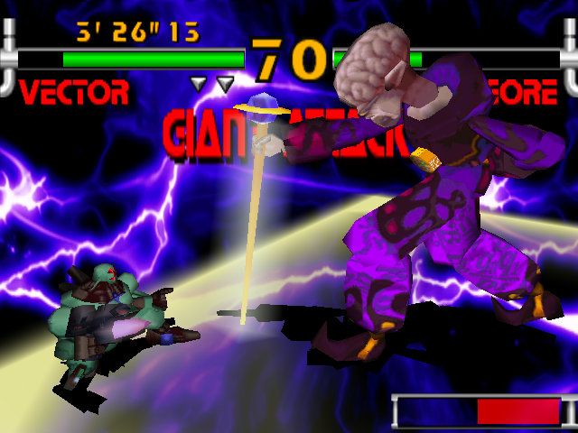 Plasma Sword: Nightmare of Bilstein (Dreamcast) screenshot: The aptly named "Giant attack" by Gore