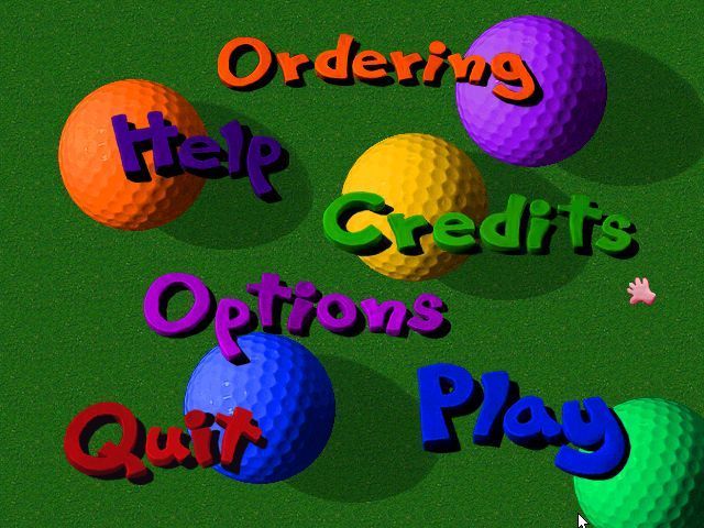 Goofy Golf Deluxe (Windows) screenshot: The game's main menu