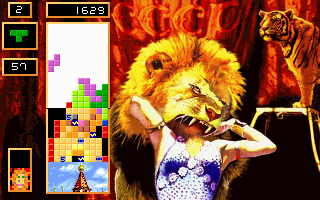 Super Tetris (DOS) screenshot: Level 2