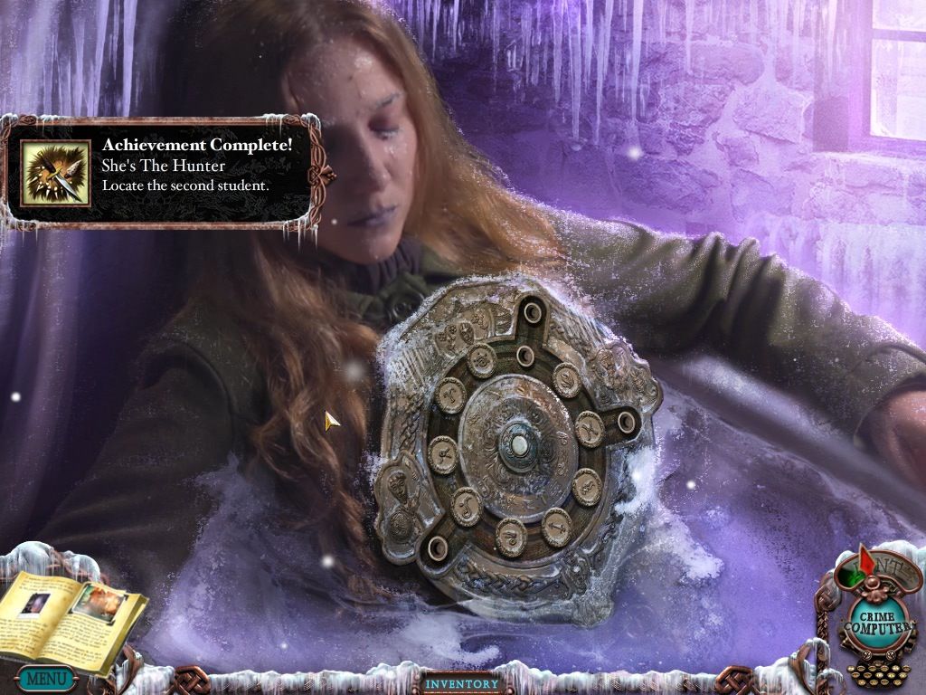Mystery Case Files: Dire Grove (Collector's Edition) (Macintosh) screenshot: Found another frozen student
