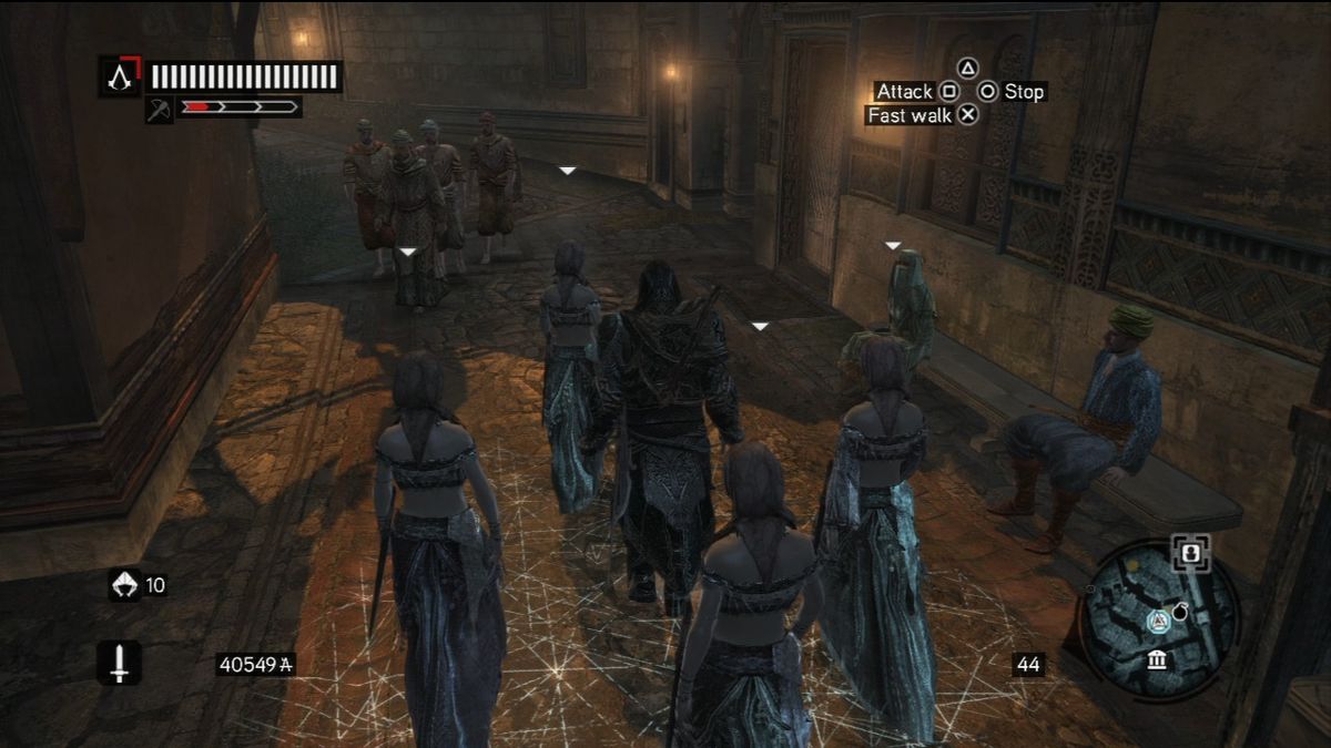 Assassin's Creed: Revelations (PlayStation 3) screenshot: All the crowd-blending elements from before are present in this game as well.