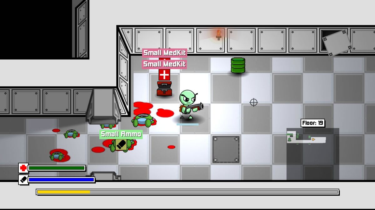 Lair of the Evildoer (Windows) screenshot: You can press a button to highlight all the items in the environment.