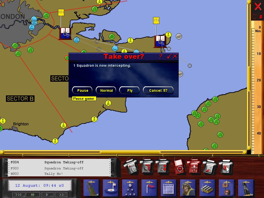 Battle of Britain II: Wings of Victory (Windows) screenshot: You can take control of a fighter plane and join the battle first person