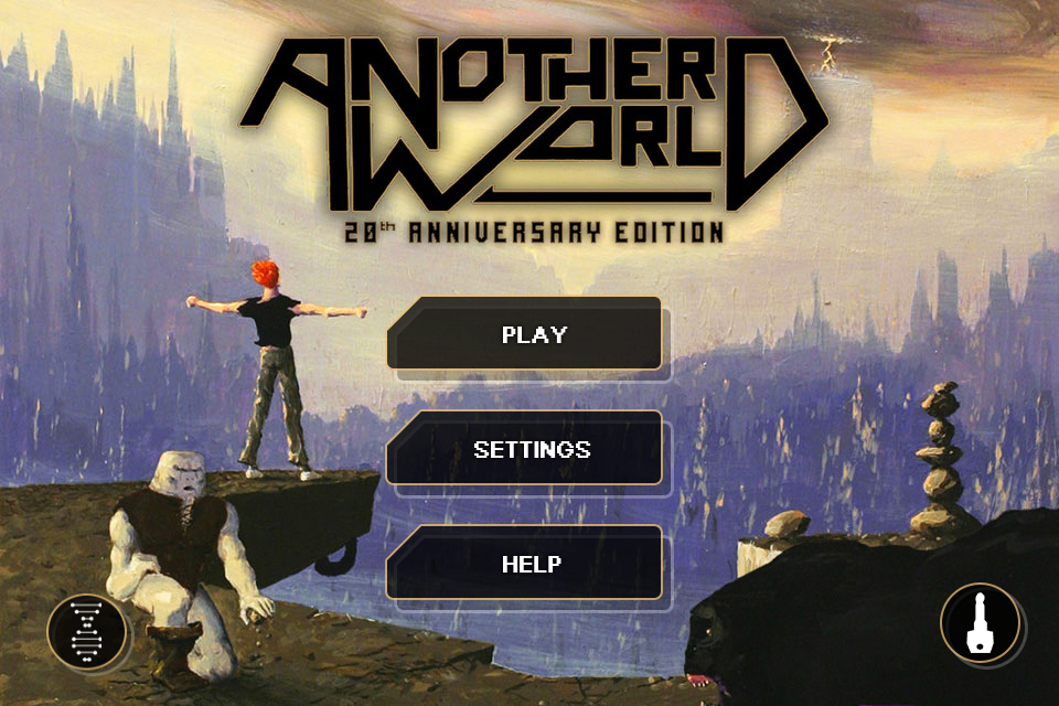 Another World: 20th Anniversary Edition (iPhone) screenshot: Main menu