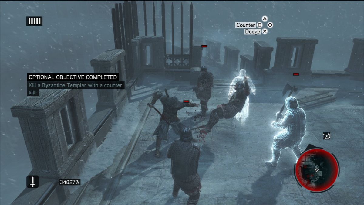 Assassin's Creed: Revelations (PlayStation 3) screenshot: Fighting the Byzantine Templars.