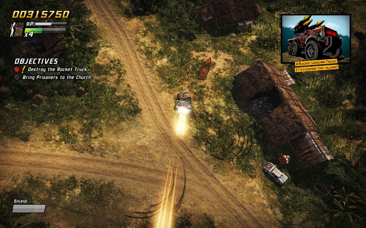 Renegade Ops (Windows) screenshot: You can also upgrade your primary machine gun.