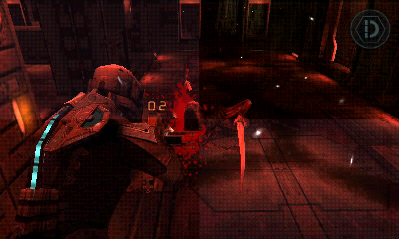 Dead Space (Android) screenshot: Shooting his head off