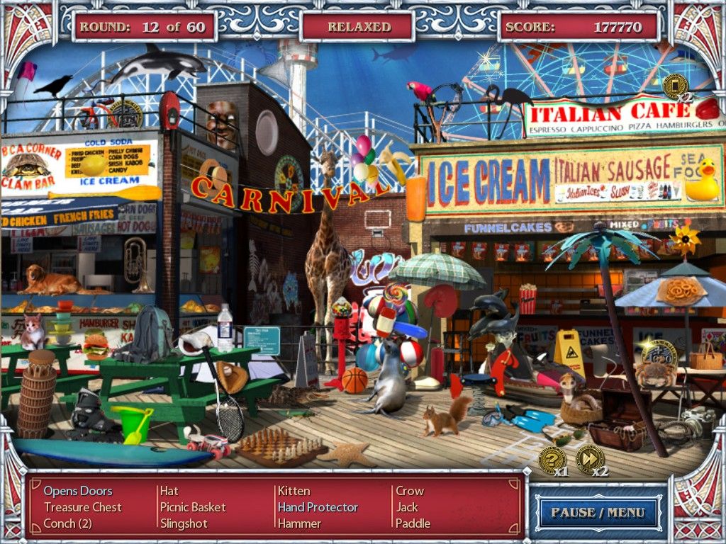 Big City Adventure: New York City (iPad) screenshot: Coney Island - objects