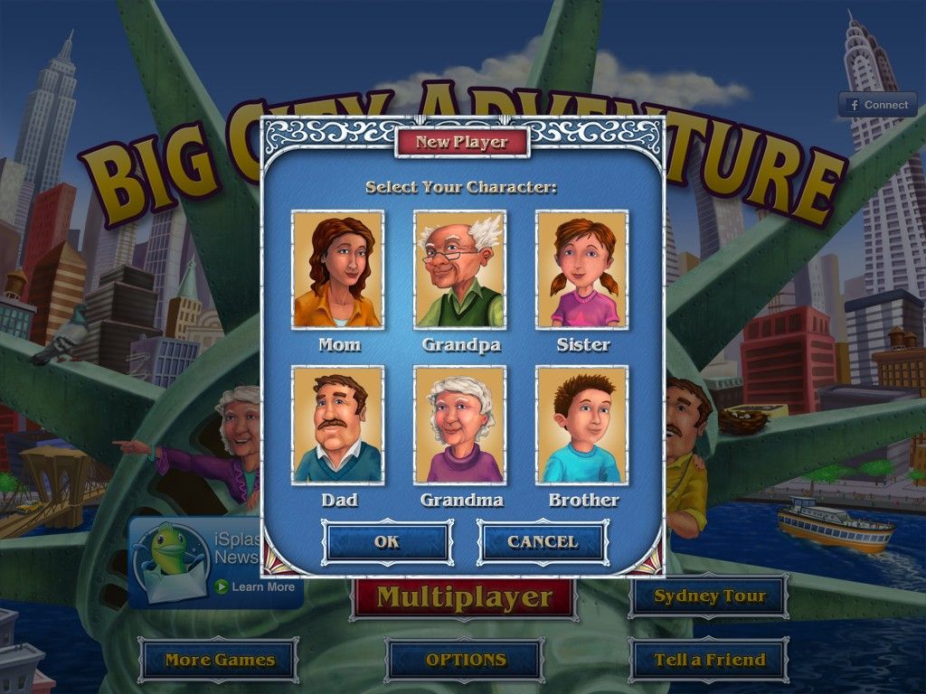 Big City Adventure: New York City (iPad) screenshot: Select family member