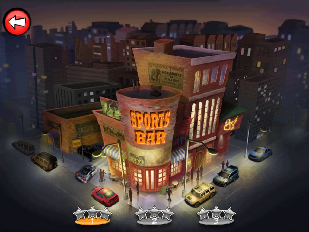 Tapper World Tour (iPad) screenshot: New location: a sports bar in Boston