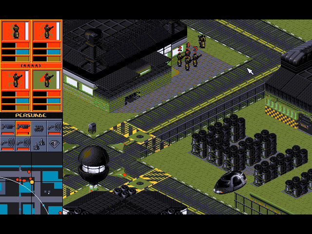 Syndicate: American Revolt (DOS) screenshot: Panic mode alone won't keep you alive in the expansion.