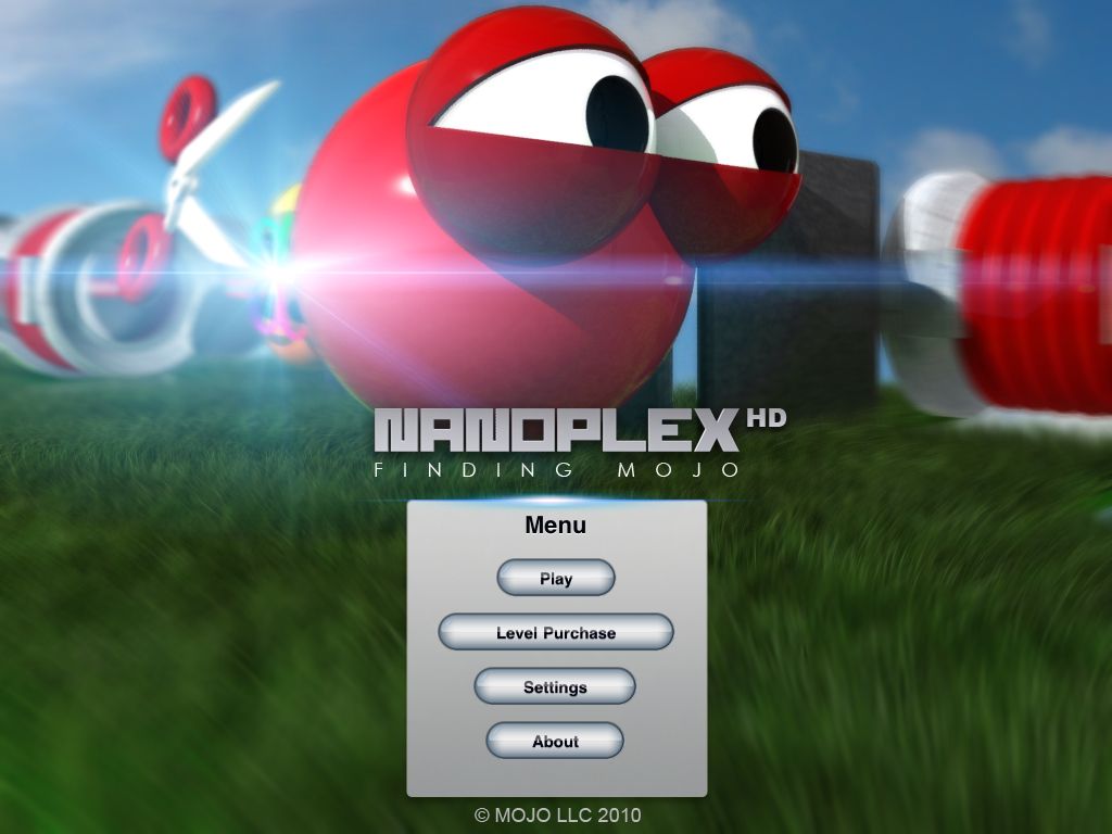Nanoplex (iPad) screenshot: Main menu