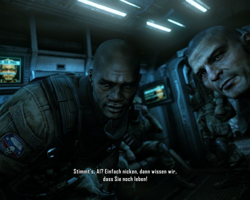 Crysis 2 (Windows) screenshot: Intro sequence - first: some talking