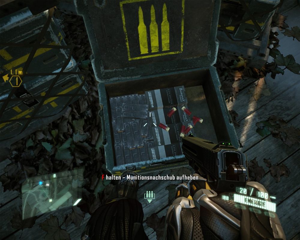 Crysis 2 (Windows) screenshot: Ammunition crate provides - guess what? - ammo.