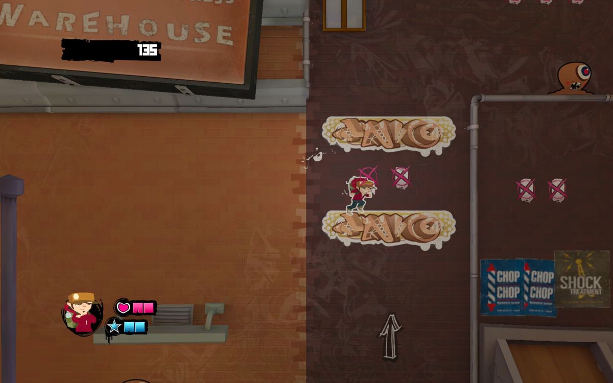 Sideway: New York (Windows) screenshot: Tags are used as platforms.
