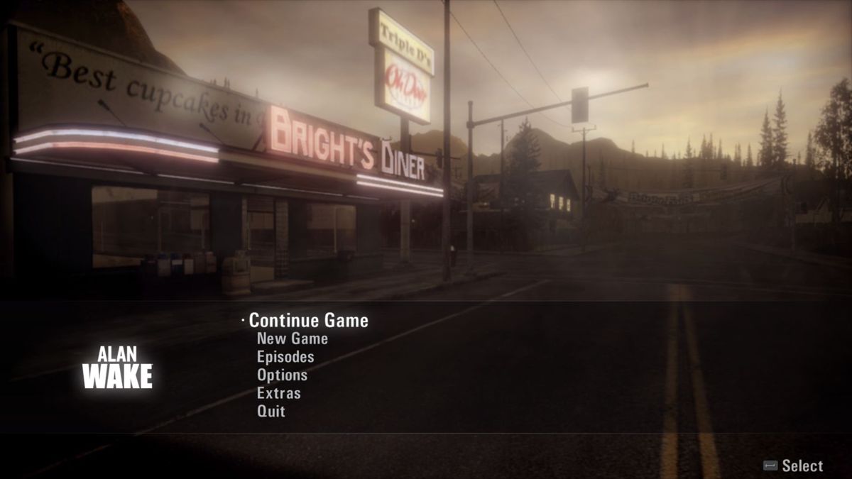 Alan Wake (Windows) screenshot: Main menu
